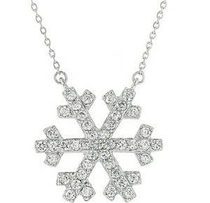 925 Sterling Silver Snowflake Necklace